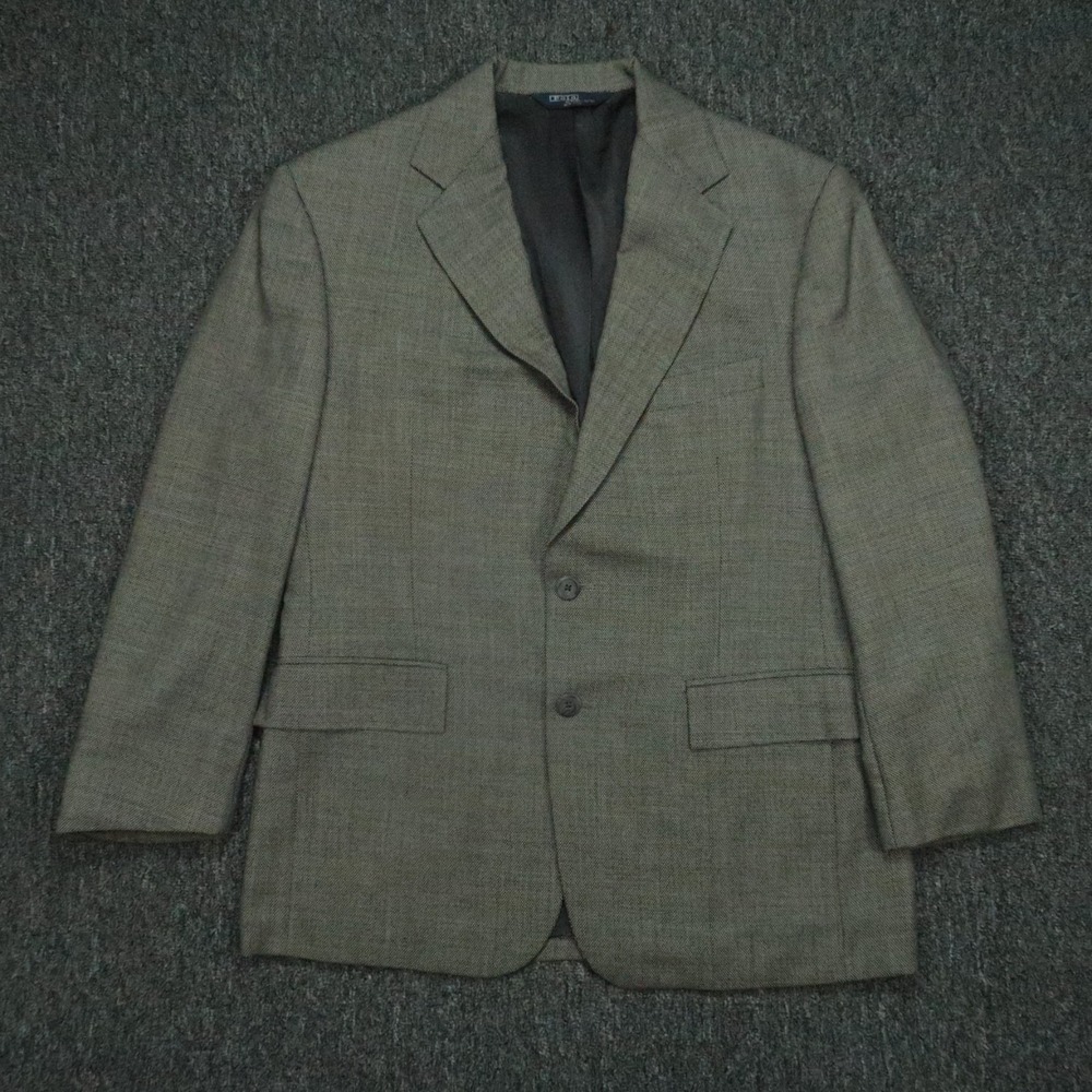 VINTAGE Polo Ralph Lauren Blazer Men 40T Gray Wool Blend Sport Coat USA